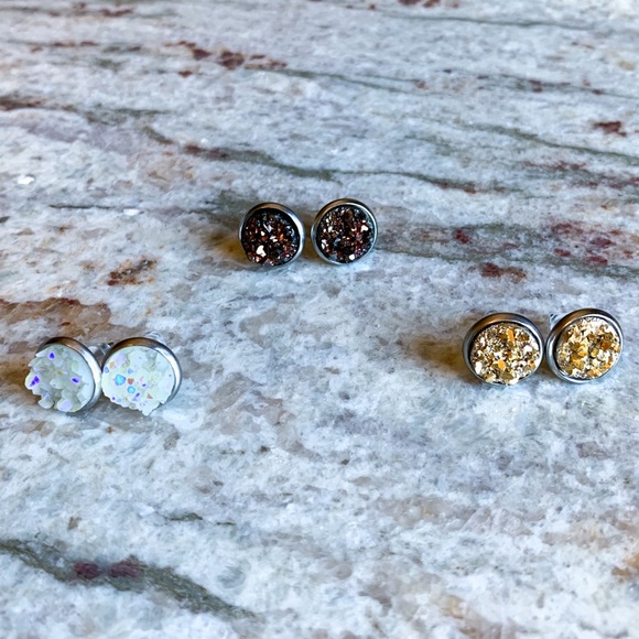 LAST💫Mermaid Druzy Earring - Picture 10 of 14